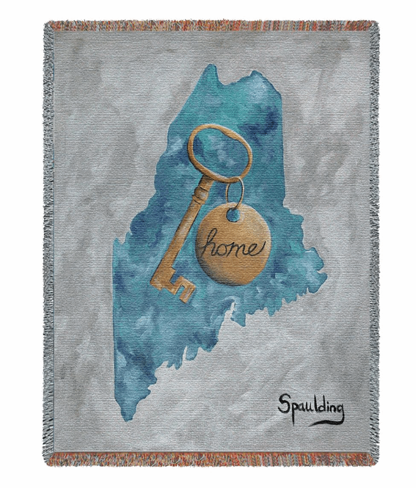 Maine 'home' woven throw