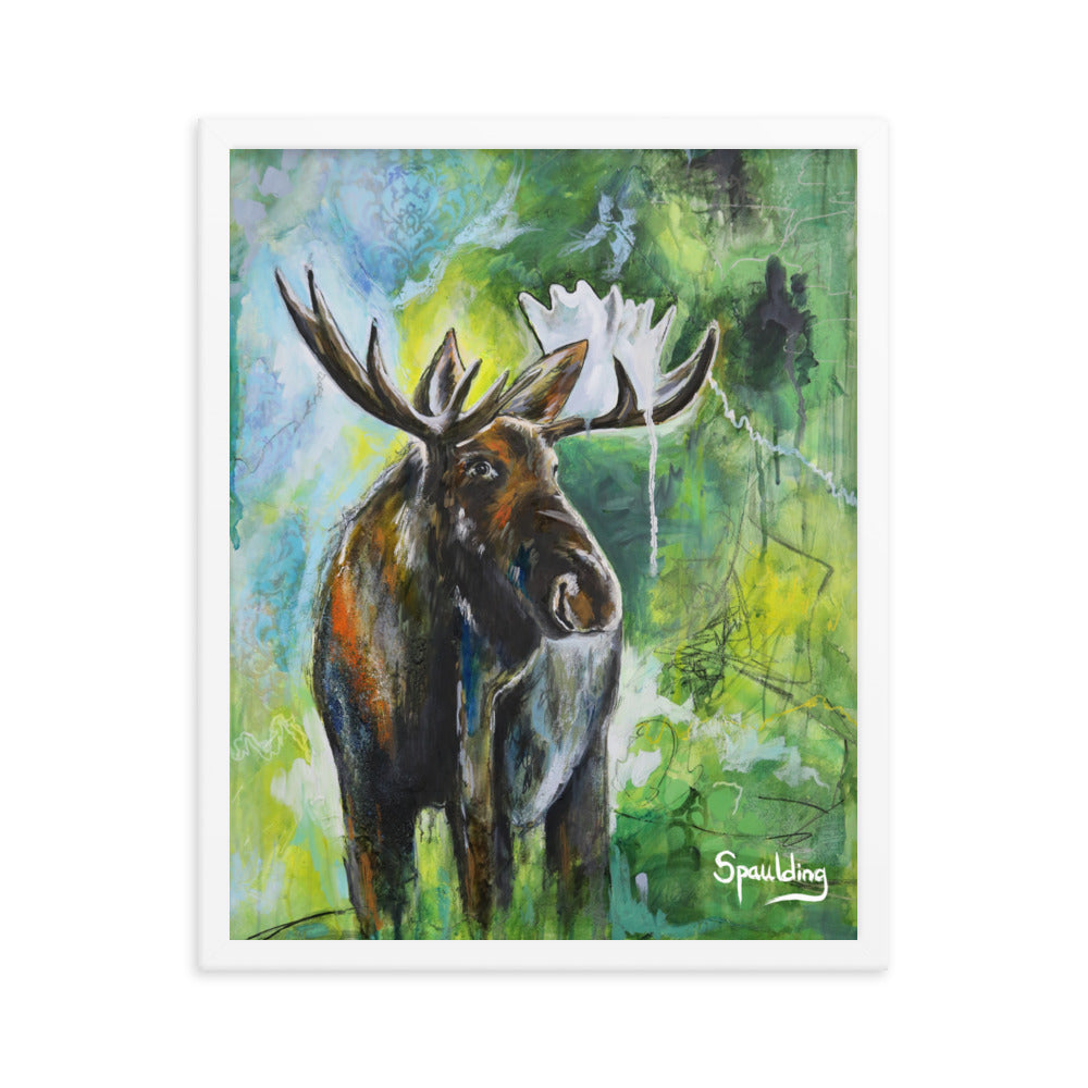 Honesty Within - Moose- Framed Paper Print