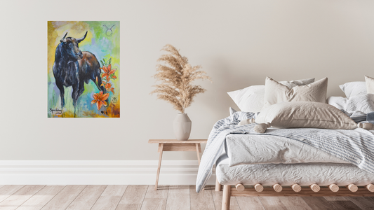 Embrace Taurus: Luxurious Art Inspired by the Bull's Strength