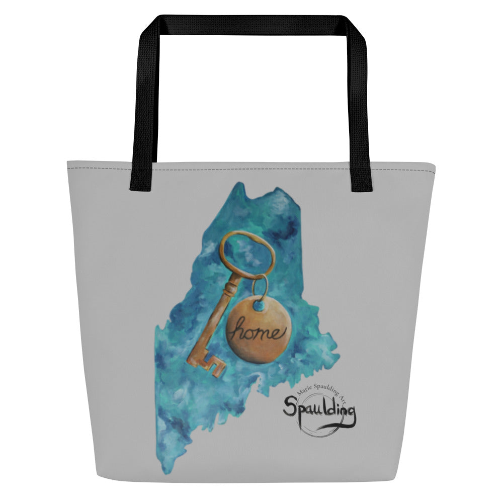 Maine 'home' Tote Bag with Pocket