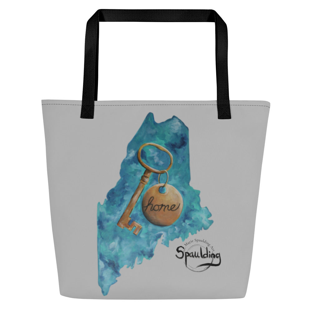 Maine 'home' Tote Bag with Pocket